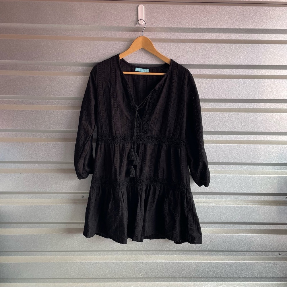Melissa Odabash black mini reid cover up